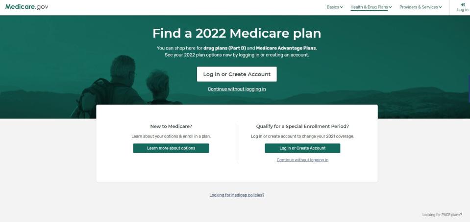 People can compare 2022 health insurance and drug plans on the Medicare website. The deadline for selecting Medicare Advantage or Prescription Drug Plan coverage for 2022 is Tuesday, Dec. 7.