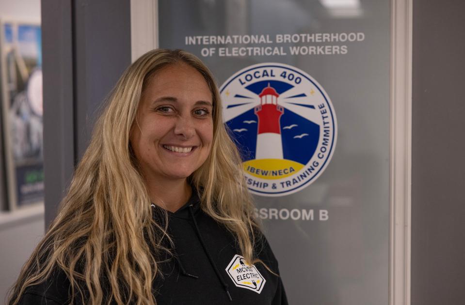 Trischele Petach, Third Year Apprentice Program instructor with IBEW Local 400. Asbury Park High School is looking into implementing a trade curriculum and programs like IBEW’s is what they would graduate to after the high school program.