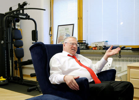 Vladimir Zhirinovsky, leader of the Liberal Democratic Party of Russia, speaks during an interview with Reuters in Moscow, Russia, October 11, 2016. REUTERS/Maxim Zmeyev