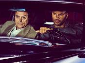 <p>Ian McShane as Mr Wednesday and Ricky Whittle as Shadow Moon in Starz’ <i>American Gods</i>.<br><br>(Photo: Starz) </p>