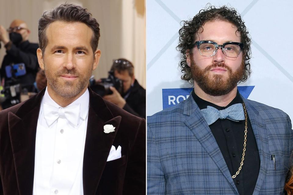 NEW YORK, NEW YORK - MAY 02: Ryan Reynolds attends The 2022 Met Gala Celebrating "In America: An Anthology of Fashion" at The Metropolitan Museum of Art on May 02, 2022 in New York City. (Photo by Mike Coppola/Getty Images); NEW YORK, NEW YORK - DECEMBER 12: TJ Miller and Kate Miller attends the 2018 Robert F. Kennedy Human Rights' Ripple Of Hope Awards at New York Hilton Midtown on December 12, 2018 in New York City. (Photo by Mike Coppola/Getty Images)