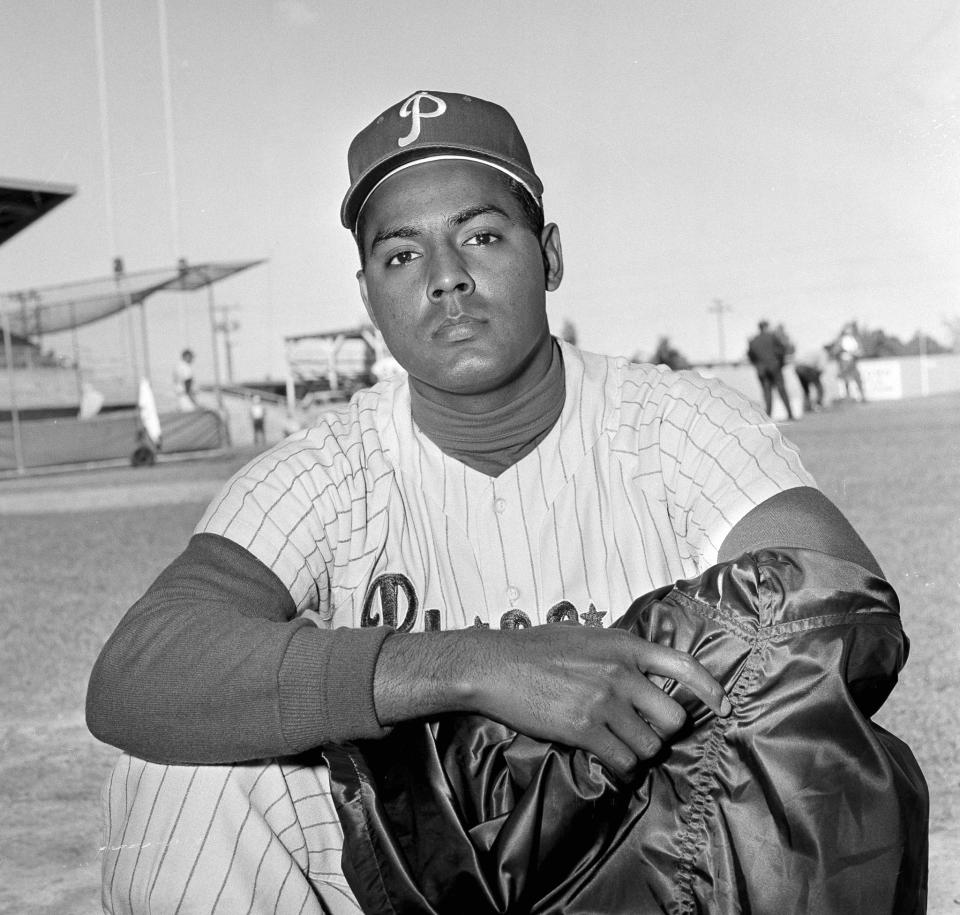 Ruben Amaro Sr. in 1959 as a young shortstop for the Phillies. (AP)