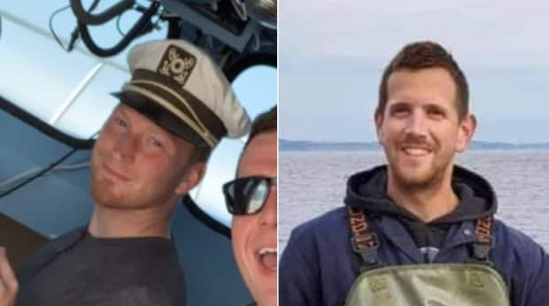 Joey Jenkins, left, and Marc Russell have been missing since Friday off the coast of Mary's Harbour. (Submitted by Jonah Smith/Jeanette Russell - image credit)