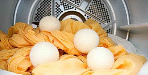 The secret to super soft clothes?  These dryer balls.  (Photo: Amazon)