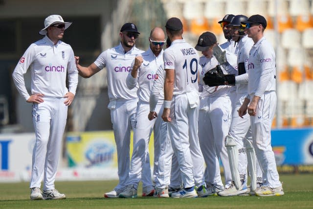 England players celebrate