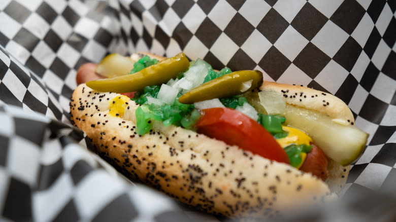 Chicago-style hot dog