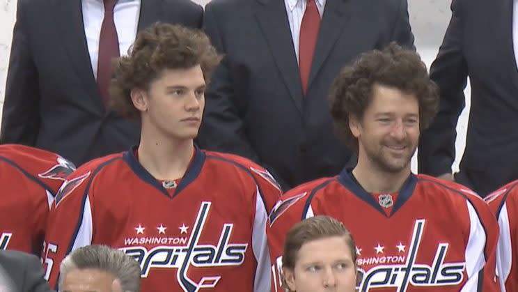 Andre Burakovsky and Justin Williams. 