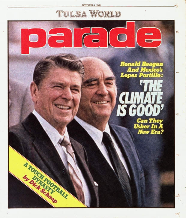 <p>The hope for a good relationship between the U.S. and Mexico is highlighted on the cover of the Oct. 4, 1981 issue featuring President Reagan and Lopez Portillo.</p>