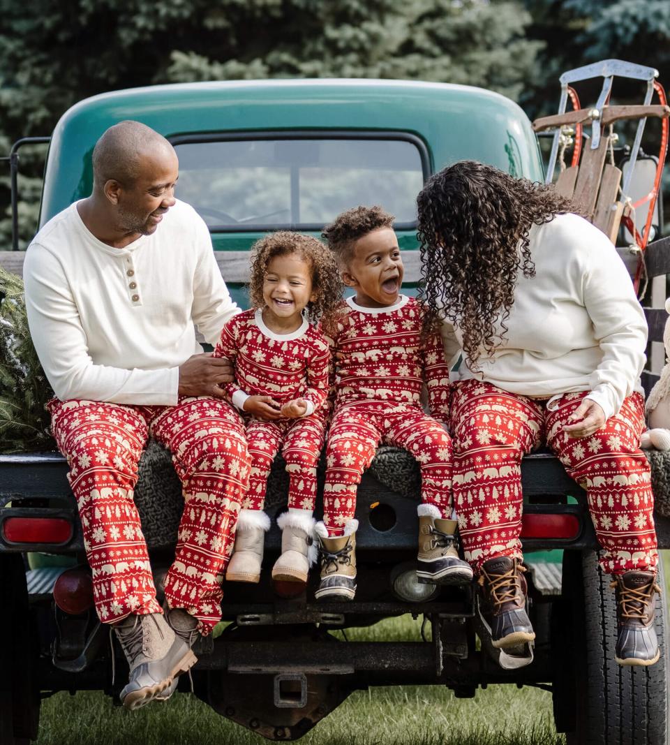 Burt's Bees "Vintage Fair Aisle" Family Holiday Pajamas