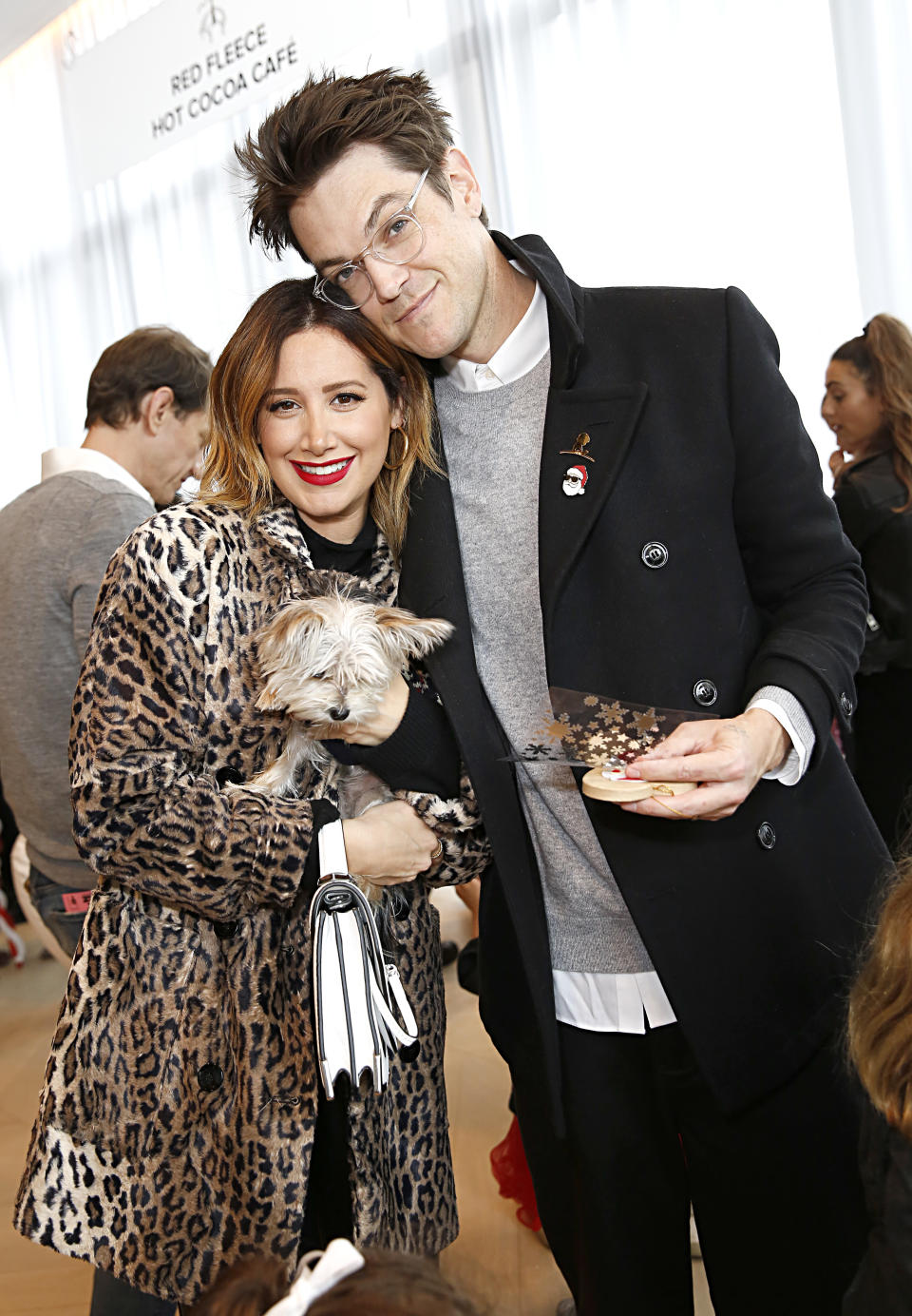 WEST HOLLYWOOD, CALIFORNIA - DECEMBER 07: Ashley Tisdale and Christopher French attend the Brooks Brothers and St Jude Children's Research Hospital Annual Holiday Celebration at The West Hollywood Edition on December 07, 2019 in West Hollywood, California. (Photo by Rachel Murray/Getty Images for Brooks Brothers)