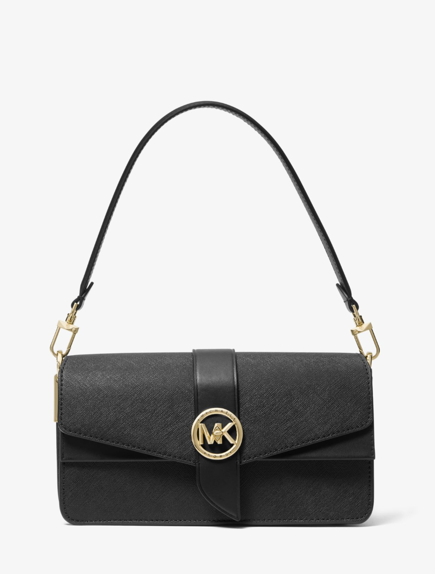 Greenwich Medium Saffiano Leather Shoulder Bag (photo via Michael Kors)