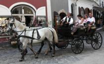 Horse-drawn buggy with tourists. Picture: John Borthwick