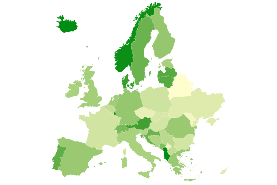 Countries in Europe with the highest share of renewable energy production in 2023 (The Independent)