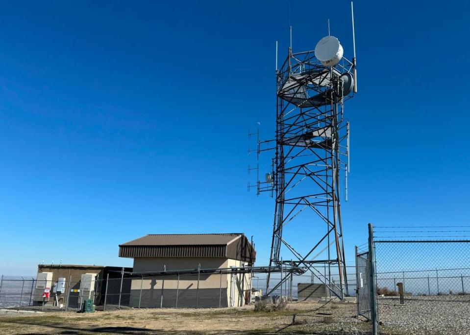 A communications tower on top of Badger Mountain in Richland, WA.