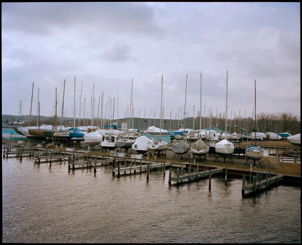 Half a mile away from Benton Harbor, St. Joseph is a mostly white town that has a strong tax base and better schools. | Adeline Lulo for TIME