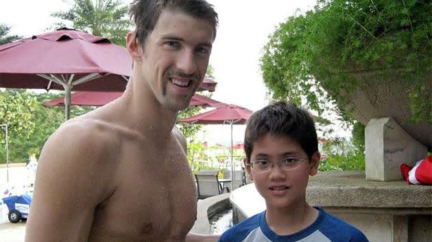 Phelps and Schooling in 2008. Image: Twitter