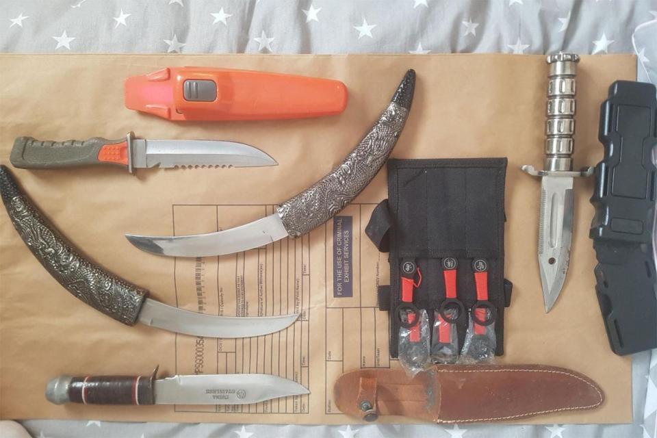 Blades seized in Operation Sceptre