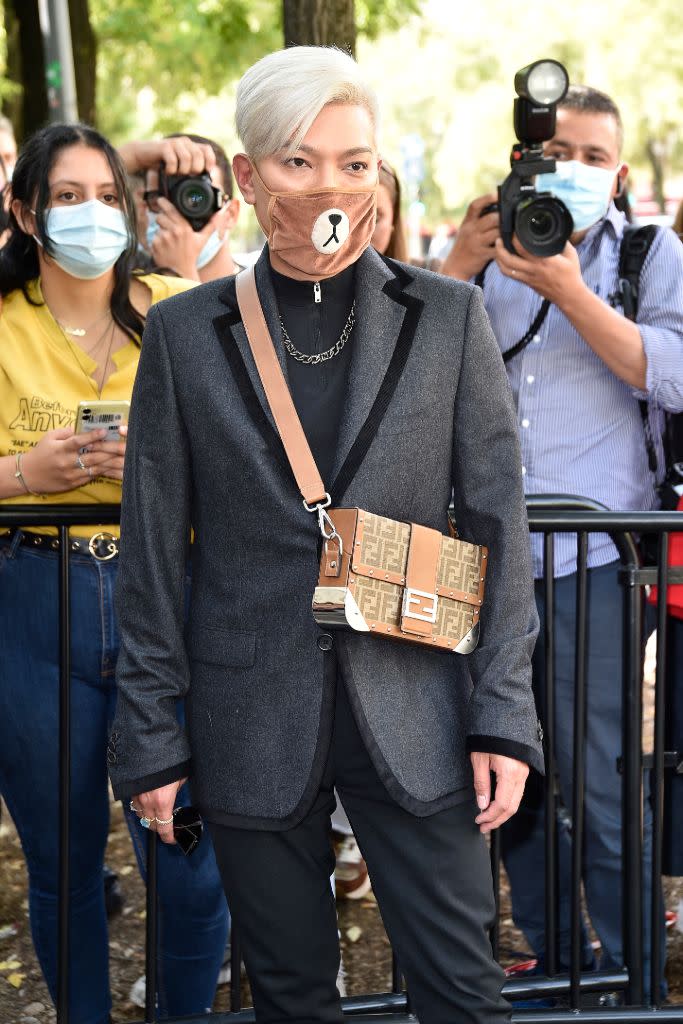 Bryanboy outside the Fendi spring ’21 show at Milan Fashion Week. - Credit: Courtesy of Fendi