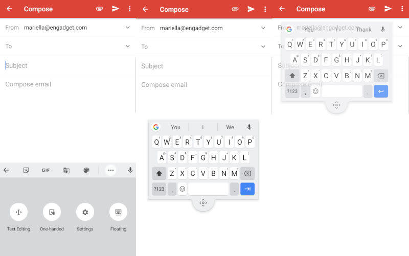 Google is giving you the power to make its mobile keyboard float and to move