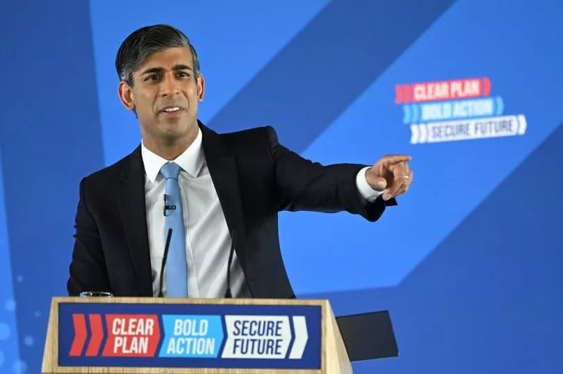 Rishi Sunak launched the Conservative manifesto at Silverstone today