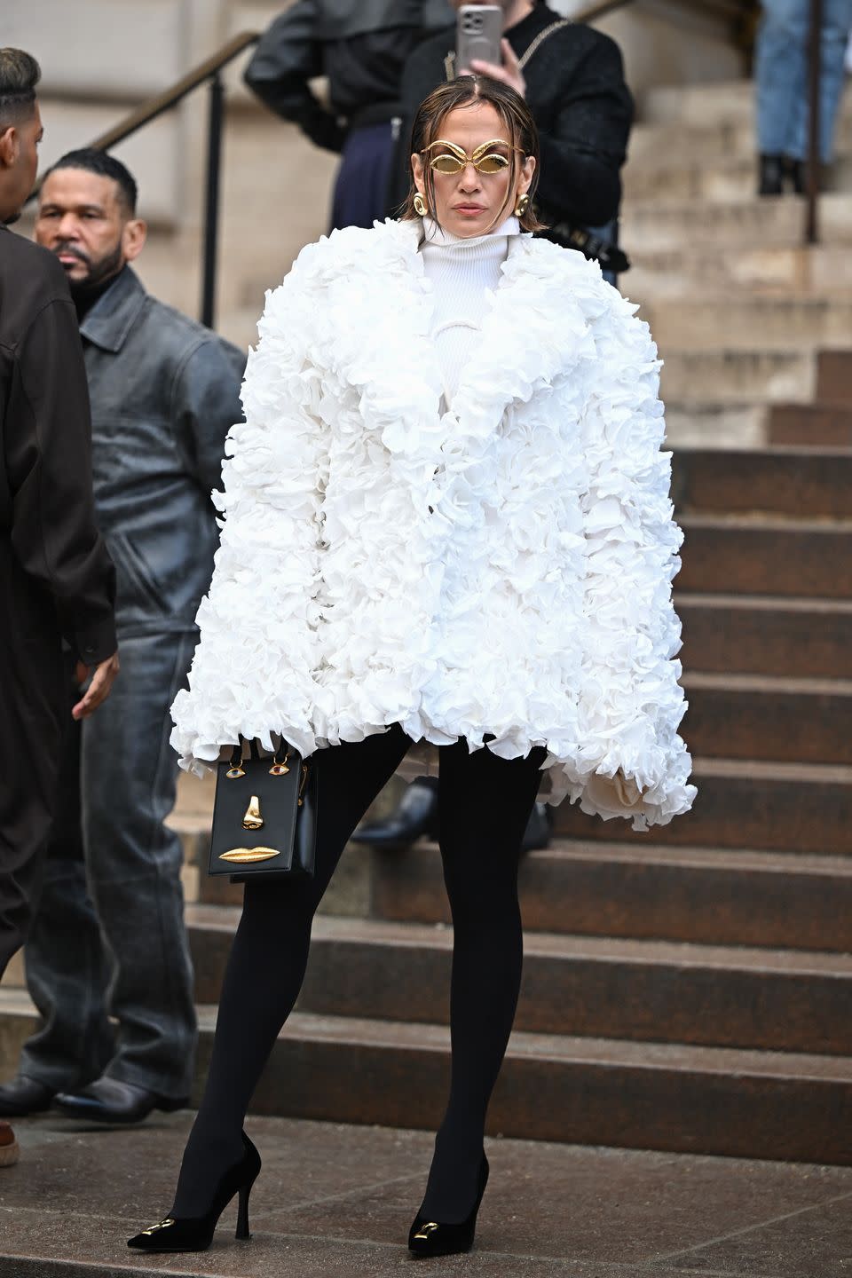 schiaparelli outside arrivals paris fashion week haute couture springsummer 2024