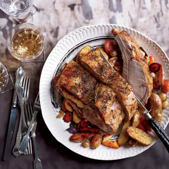 Roasted Rack of Veal with Root Vegetables