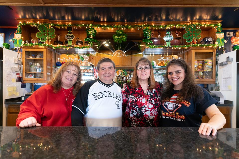 From left, Tanja Barela, Chuck Chavez, Gerda Chavez and Cassy Gibbons own and operate the Sunset Inn at 2808 Thatcher Ave.