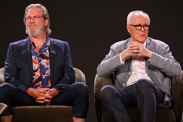 <p>Rob Latour/Shutterstock</p> Jeff Bridges and John Lithgow attend <em>The Old Man</em> panel during the TCA Summer 2024 Press Tour event in Pasadena, California, on July 10, 2024