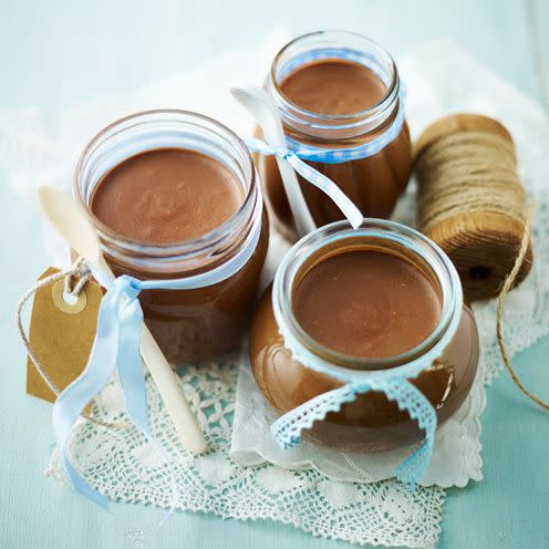 <p>If you love Nutella as much as we do, this home-made version is irresistible. For an incredibly indulgent snack, melt a little of this spread and pour over ice cream.</p><p><strong>Recipe: <a href="https://www.goodhousekeeping.com/uk/food/recipes/home-made-chocolate-hazelnut-spread" rel="nofollow noopener" target="_blank" data-ylk="slk:Home-made chocolate hazelnut spread" class="link ">Home-made chocolate hazelnut spread</a></strong><br><br><br></p>