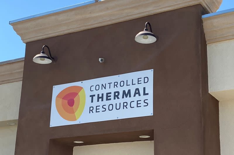 FILE PHOTO: A logo of lithium company Controlled Thermal Resources Ltd in Imperial