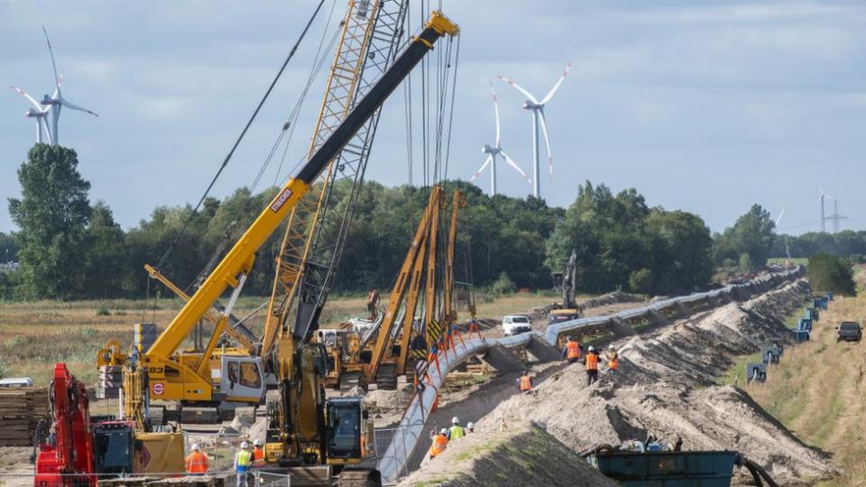 Obras de una de las terminales de GNL.