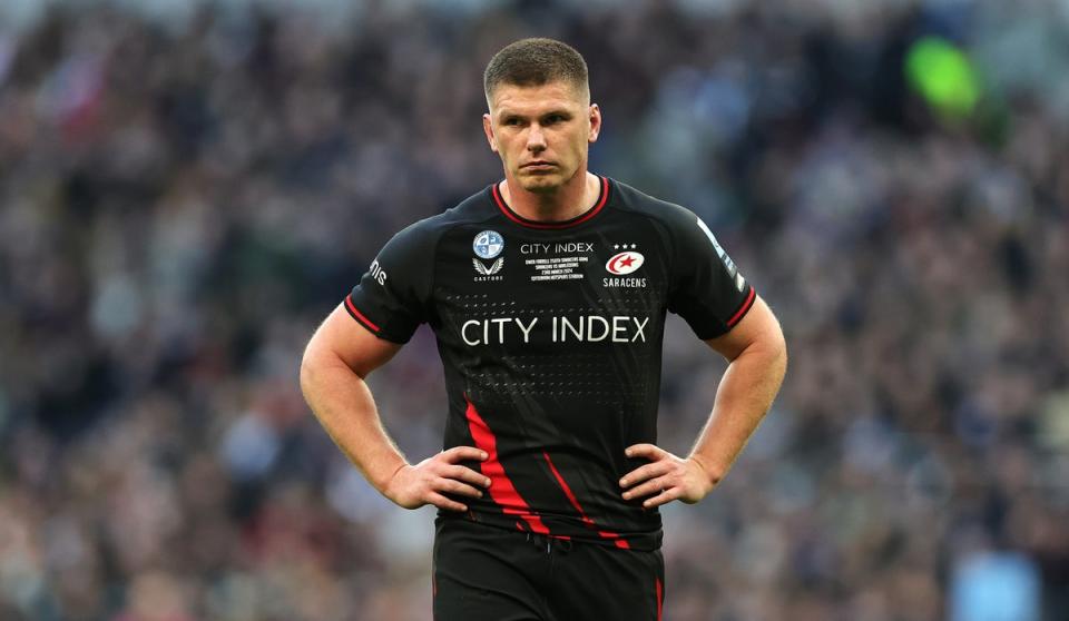 Exit looming: Captain Owen Farrell will leave Saracens for Racing 92 in the summer (Getty Images)