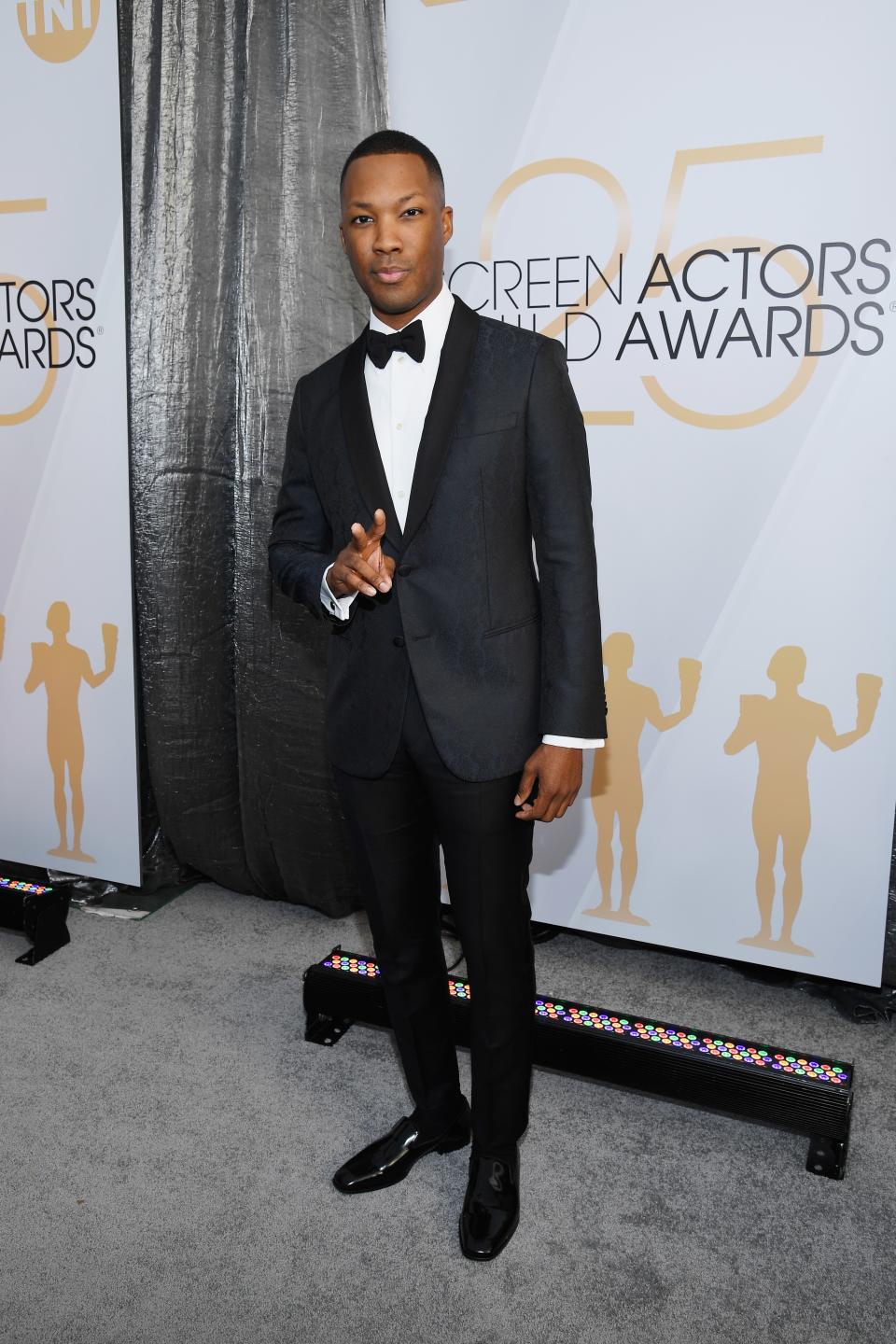 <h1 class="title">Corey Hawkins in Jimmy Choo shoes</h1><cite class="credit">Photo: Getty Images</cite>