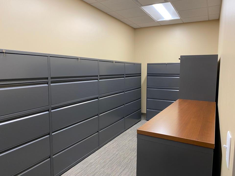 The new Washington Township municipal building features ample storage. ‘We have to keep a lot of records,’ said Jeff Geesaman, township manager.