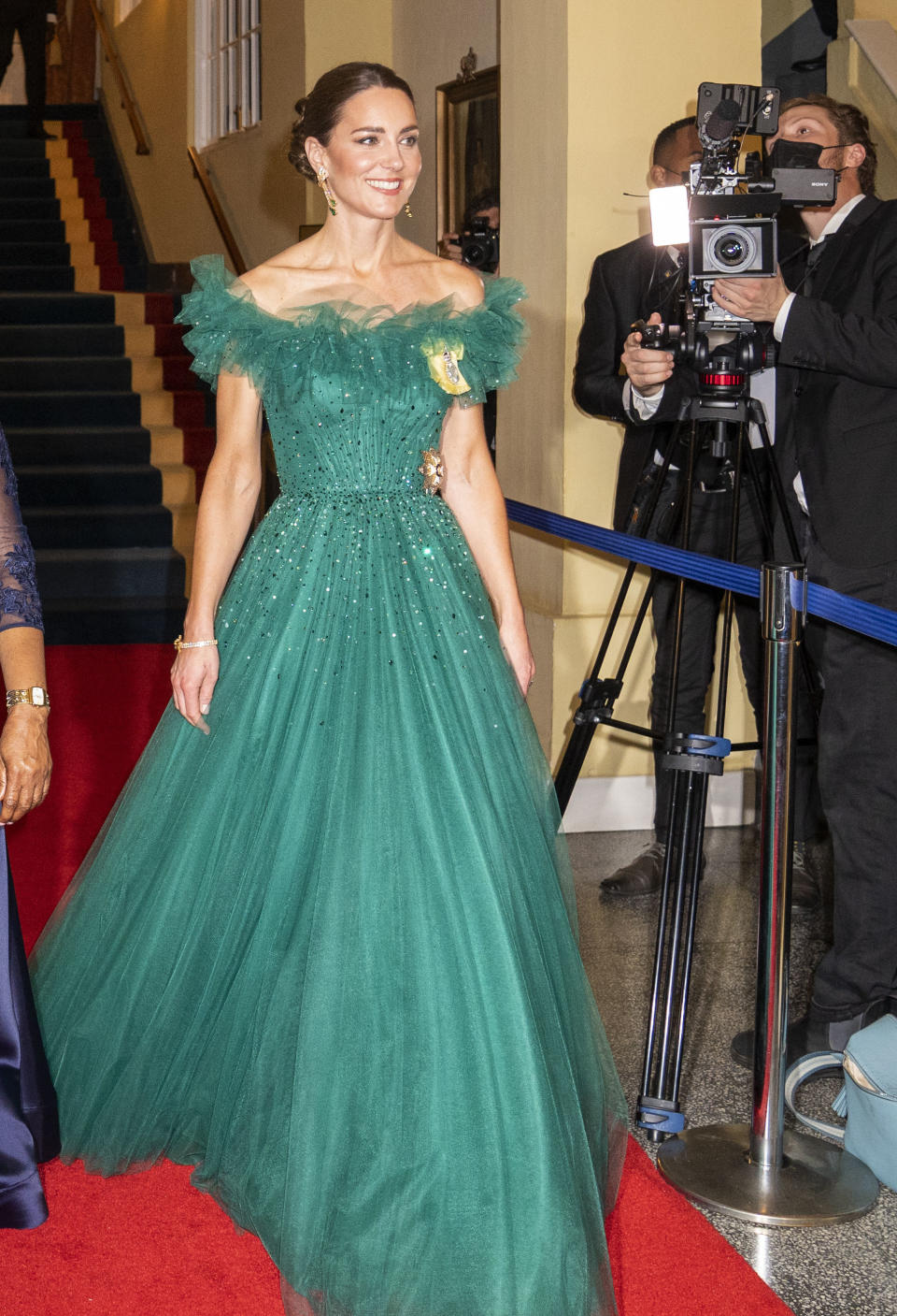 Duchess of Cambridge in a Jenny Packham dress