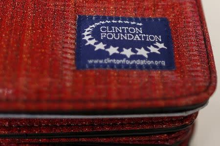 Clinton Foundation iPad covers are seen for sale at the Clinton Museum Store in Little Rock, Arkansas, United States April 27, 2015. REUTERS/Lucy Nicholson