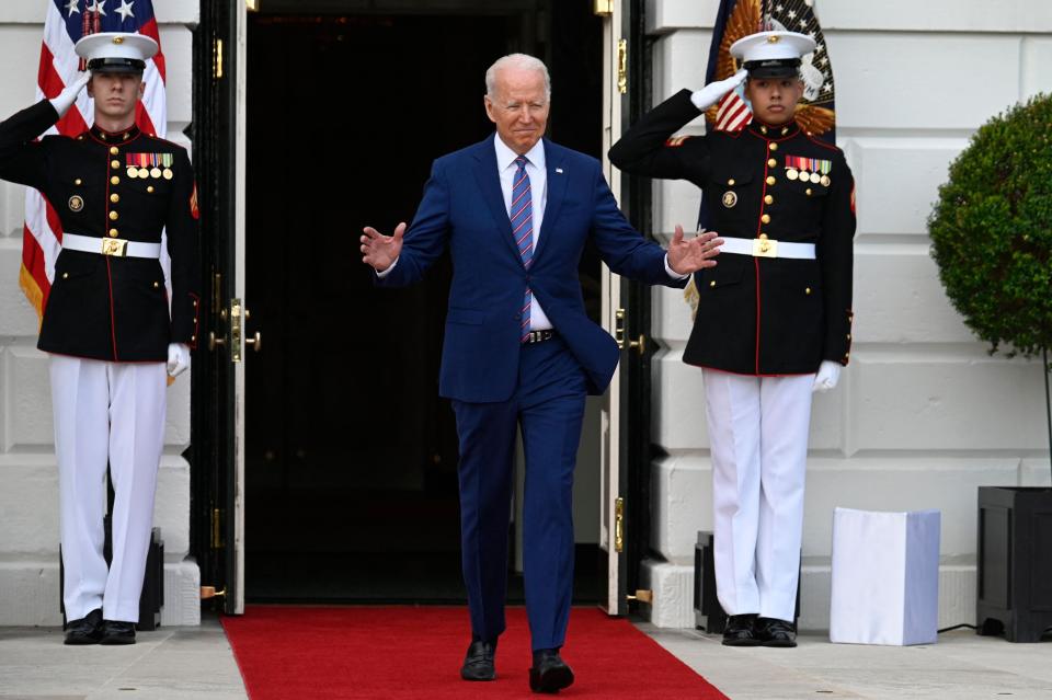 President Joe Biden hails the progress against COVID-19 during Independence Day celebrations.