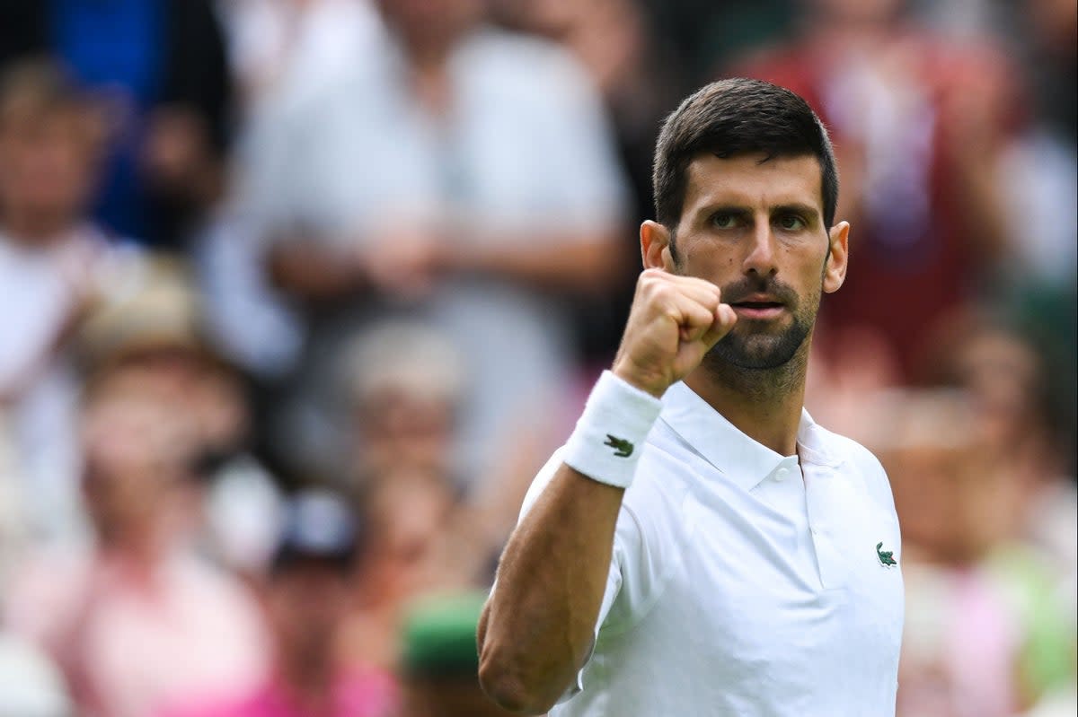 Novak Djokovic is bidding to defend his men’s singles title on July 16 and make Wimbledon history  (AFP via Getty Images)
