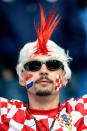 POZNAN, POLAND - JUNE 14: A Croatian fan enjoys the pre-match atmosphere during the UEFA EURO 2012 group C match between Italy and Croatia at The Municipal Stadium on June 14, 2012 in Poznan, Poland. (Photo by Claudio Villa/Getty Images)