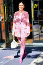 <p>Sophia Bush looks pretty in pink while out in N.Y.C. on June 16.</p>