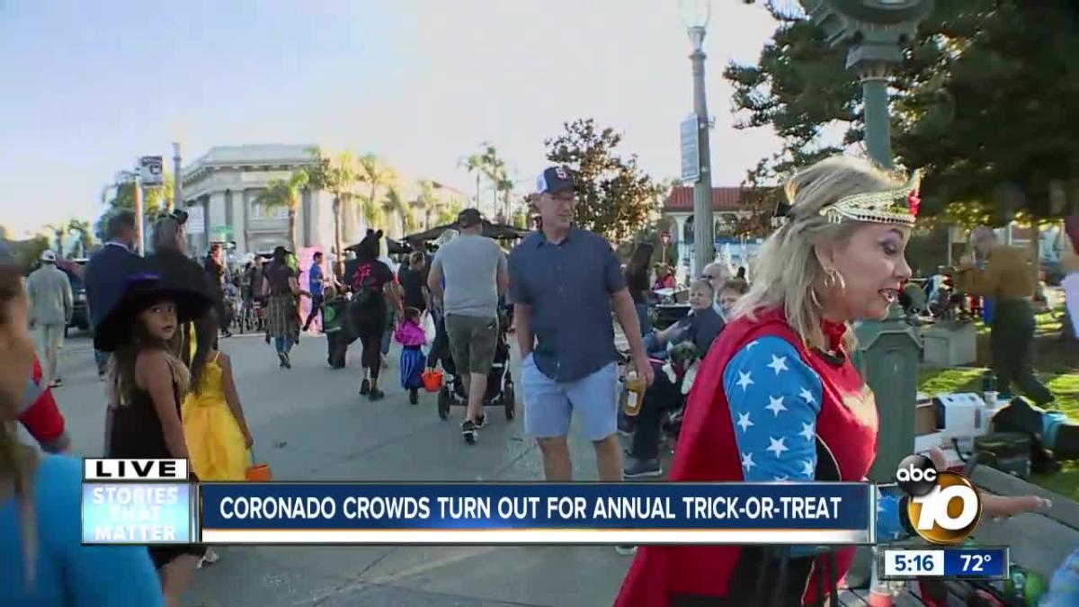 Coronado crowds turn out for annual trickortreat event