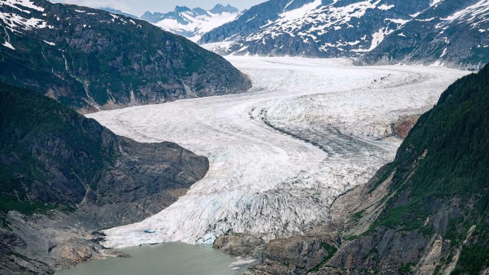 PHOTO: Mendenhall Glacier in the Tongass National Forest near the city of Juneau, Alaska, July 6, 2021. (Salwan Georges/The Washington Post via Getty Images, FILE)