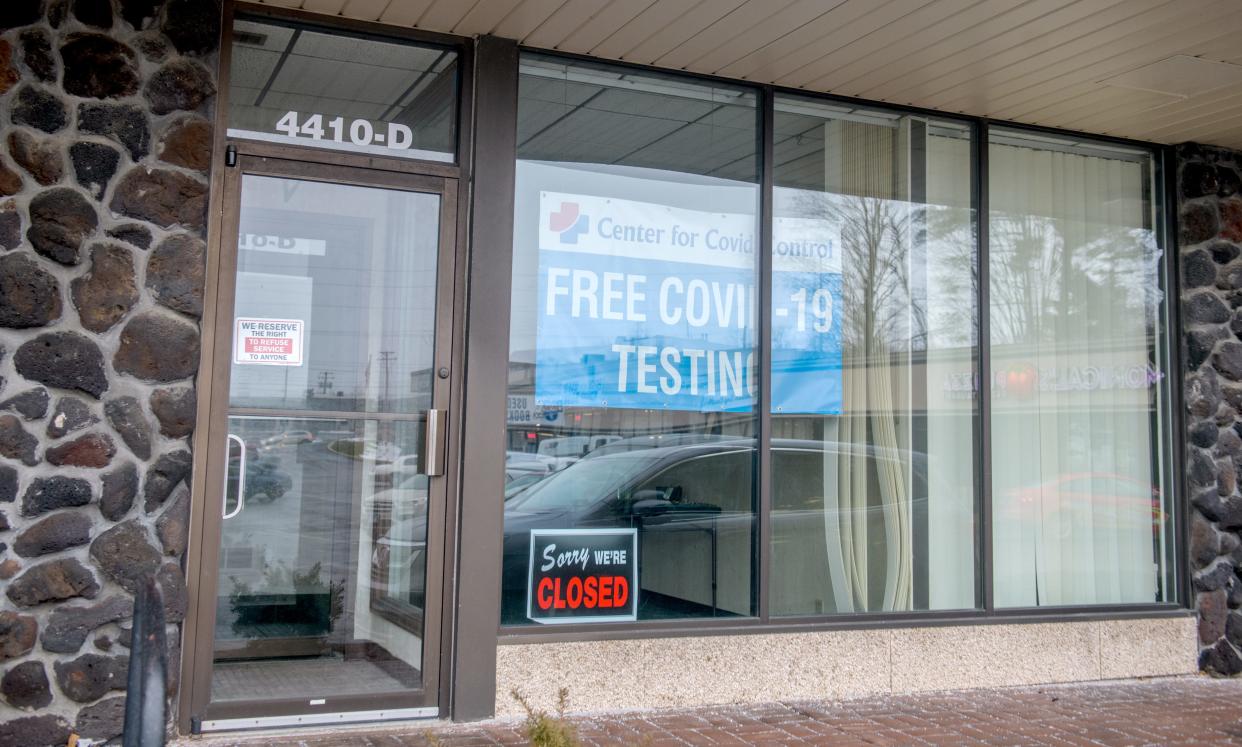 This suite at 4410 N. Knoxville Ave. in Peoria is one of three testing sites in the area run by the Center for COVID Control, a national company under investigation.