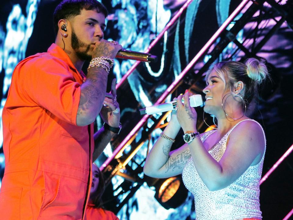 anuel aa and karol g april 2019