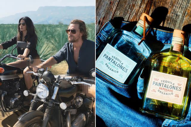 <p>Pantalones Organic Tequila</p> Matthew McConaughey and Camila McConaughey tequila brand