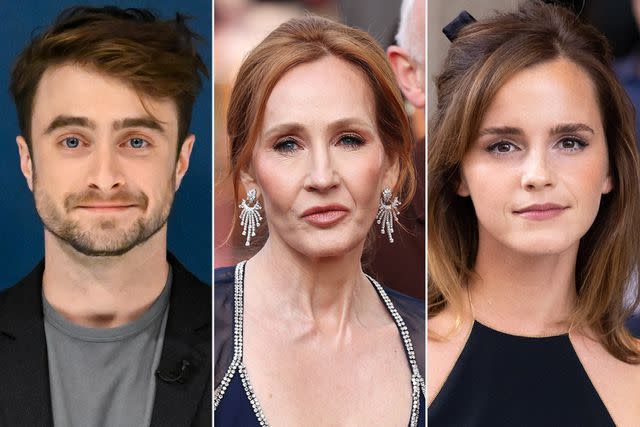 <p>Todd Owyoung/NBC via Getty; Neil Mockford/FilmMagic; Arnold Jerocki/GC Images</p> From L: Daniel Radcliffe, J.K. Rowling and Emma Watson