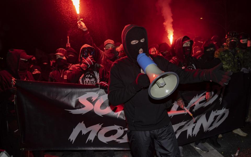 Danish anti-lockdown protesters - Martin Sylvest/Shutterstock