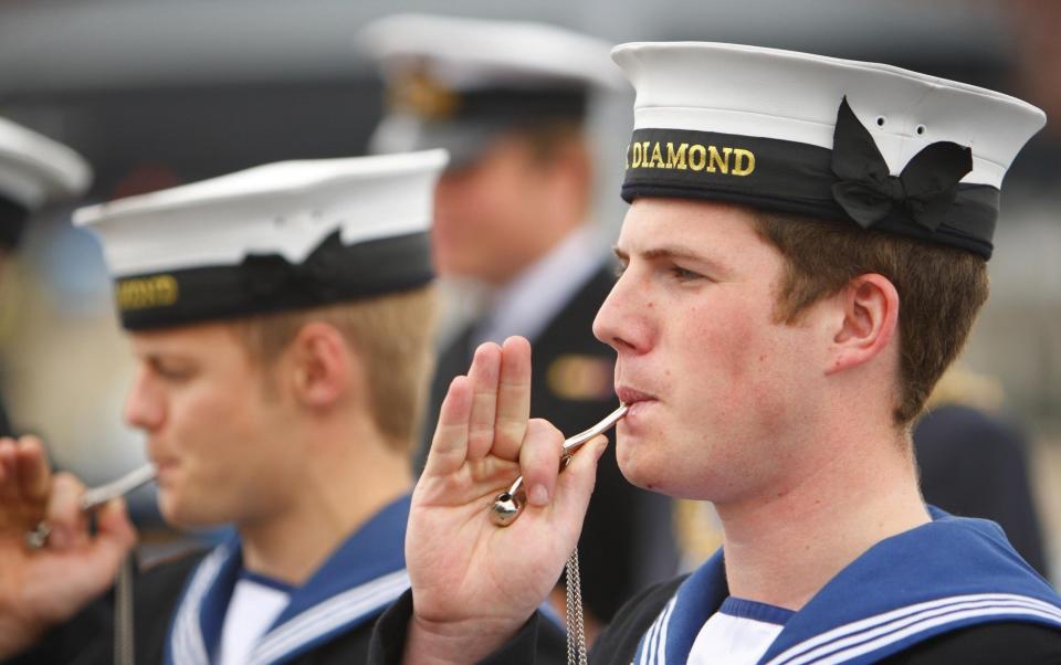 Celebrities are put on board HMS Diamond in 2012