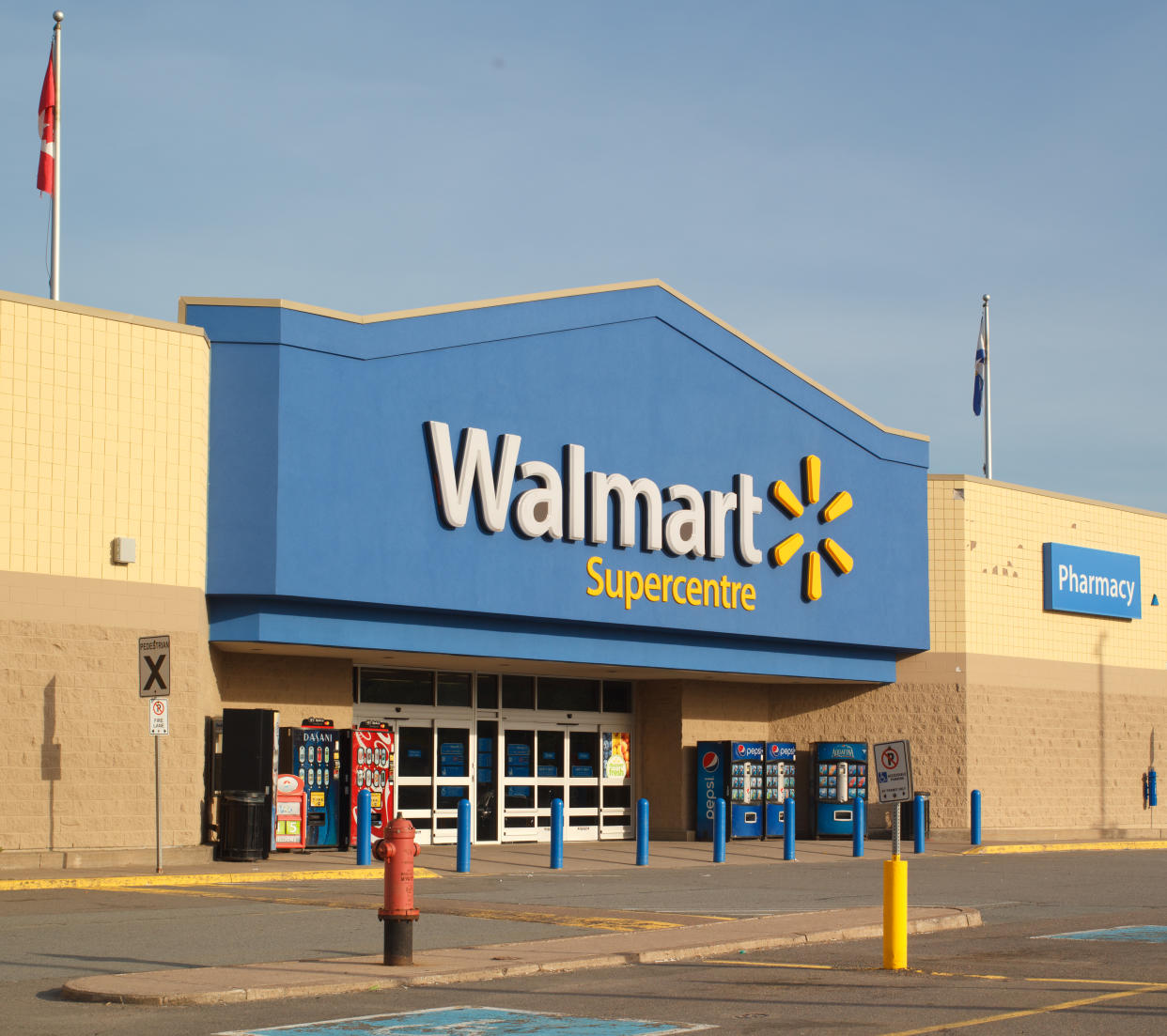 Truro, Canada - June 12, 2017: Walmart storefront. Walmart is an American orporation with chains of department and warehouse stores. There are more than 11,000 stores in 27 countries.