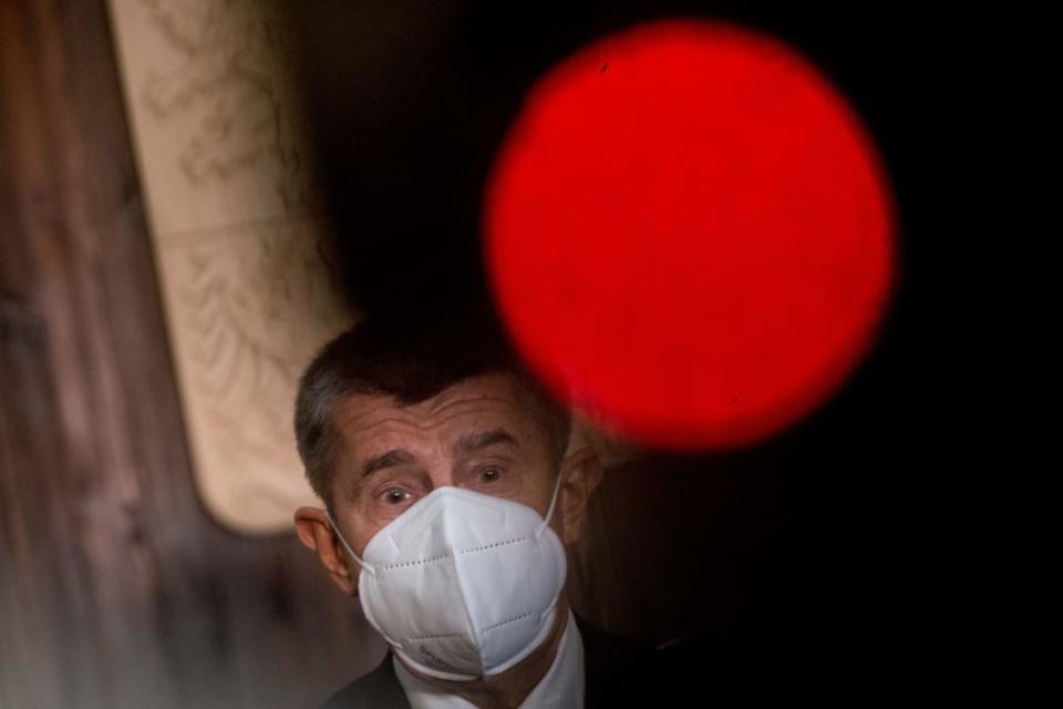 <div class="inline-image__caption"><p>Czech Prime Minister Andrej Babis wears a face mask as the Czech Republic's new Health Minister is inaugurated to his new office on October 29, 2020 in Prague. </p></div> <div class="inline-image__credit">Michal Cizek / AFP/ Getty Images</div>